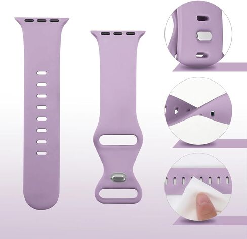 Sport Band Compatible with Apple Watch Bands 38mm 40mm 41mm 42mm 44mm 45mm 49mm,Soft Silicone Strap Compatible for Apple Watch Series 9 Ultra 8 7 6 5 4 3 2 1 SE Men Women 38/40/41MM in Saudi Arabia