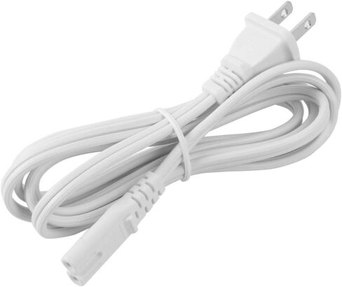 VSEER 2-Pack 2-Slot Non-Polarized UL Listed SPT2 18AWG Universal Replacement Power Cord (NEMA 1-15P to IEC C7),White (3FT) in Kuwait