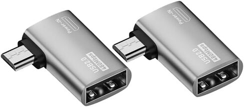 2 حزمة استبدال محول OTG لتوسيع ذاكرة Fire Stick Firestick محول المضيف المعدني OTG مع الطاقة المتوافقة مع Samsung Galaxy LG Phone Tablet Micro USB in Saudi Arabia