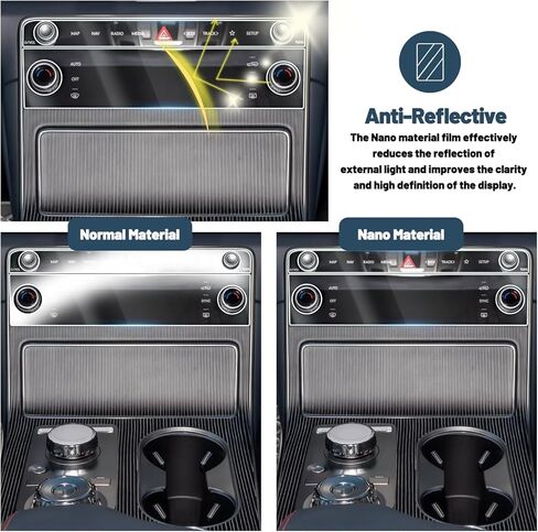 واقي شاشة Ruiya 2025 GV80، لملحقات Genesis GV80 2025 GV80 شاشة لمس بلاستيكية لأفلام النانو متوافقة مع 2025 Genesis GV80 (6 قطع/مجموعات) in Kuwait