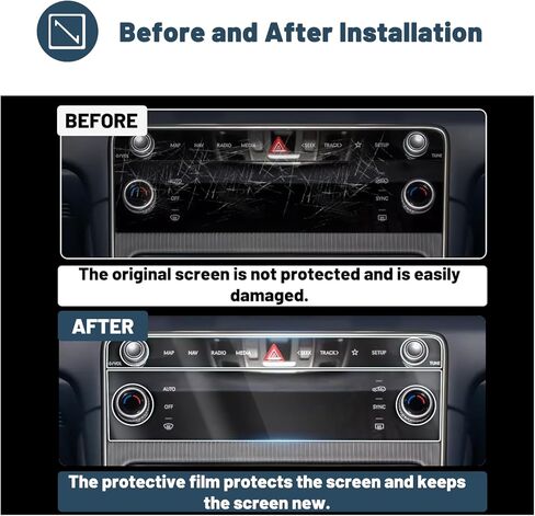 واقي شاشة Ruiya 2025 GV80، لملحقات Genesis GV80 2025 GV80 شاشة لمس بلاستيكية لأفلام النانو متوافقة مع 2025 Genesis GV80 (6 قطع/مجموعات) in Kuwait