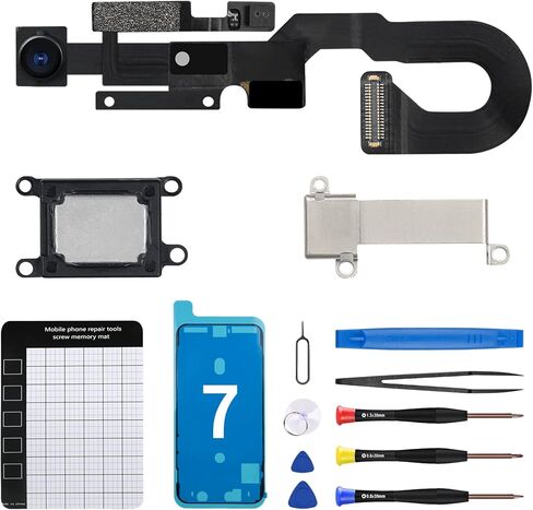 for iPhone 7 Ear Speaker Replacement Kit OEM with 7MP Facing Front Camera + Front Earpiece Module with Proximity Sensor Microphone Flex Part Ambient Light Fix Repair Tools A1660 A1778 A1779 in Kuwait