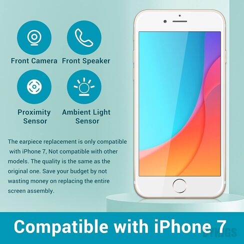 for iPhone 7 Ear Speaker Replacement Kit OEM with 7MP Facing Front Camera + Front Earpiece Module with Proximity Sensor Microphone Flex Part Ambient Light Fix Repair Tools A1660 A1778 A1779 in Kuwait