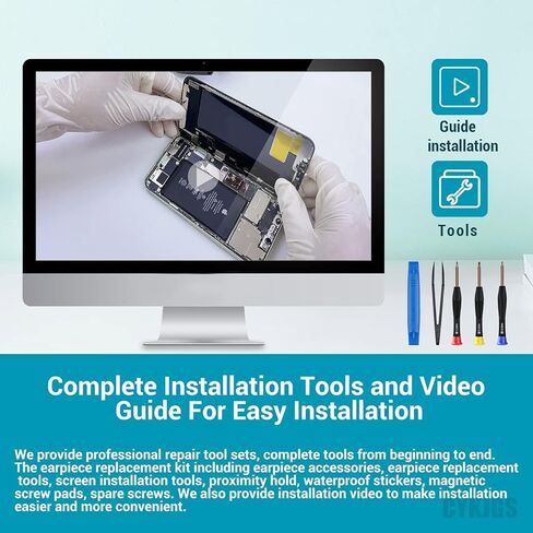 for iPhone 7 Ear Speaker Replacement Kit OEM with 7MP Facing Front Camera + Front Earpiece Module with Proximity Sensor Microphone Flex Part Ambient Light Fix Repair Tools A1660 A1778 A1779 in Kuwait