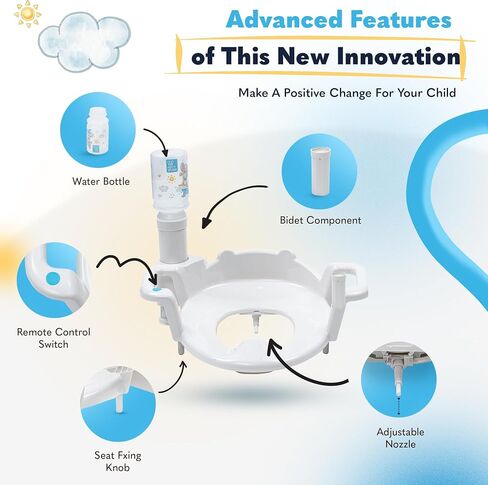 2 in 1 Potty Seat and Child Bidet, Easy to Assemble, Teaches Bathroom Indpendence and Adored by Children in Saudi Arabia