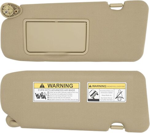 NHILES Driver & Passenger Side Sun Visor Compatible with Honda CRV 2017 2018 2019 2020 2021 2022 Sunshade Number 83280TLAA12ZA 83230TLAA12ZA Color: Beige in Saudi Arabia