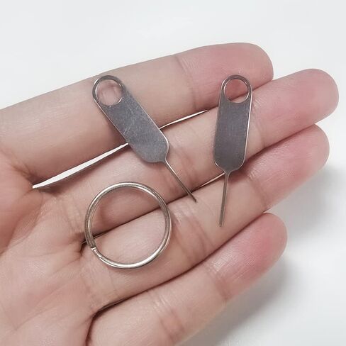 YuCool 16 قطعة من أداة إزالة بطاقة Sim Card Tray Eject Pin Ejector مع 16 قطعة من حلقة المفاتيح، جميع هواتف iPhone Apple iPad HTC Samsung Galaxy الهاتف الذكي سلسلة ساعات الهاتف الذكي in Kuwait