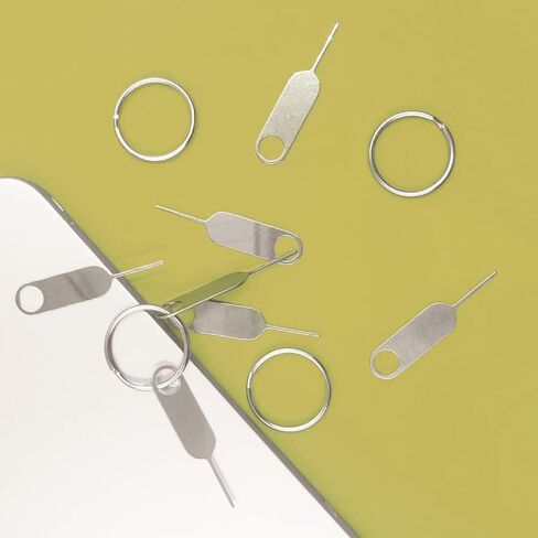 YuCool 16 قطعة من أداة إزالة بطاقة Sim Card Tray Eject Pin Ejector مع 16 قطعة من حلقة المفاتيح، جميع هواتف iPhone Apple iPad HTC Samsung Galaxy الهاتف الذكي سلسلة ساعات الهاتف الذكي in Kuwait