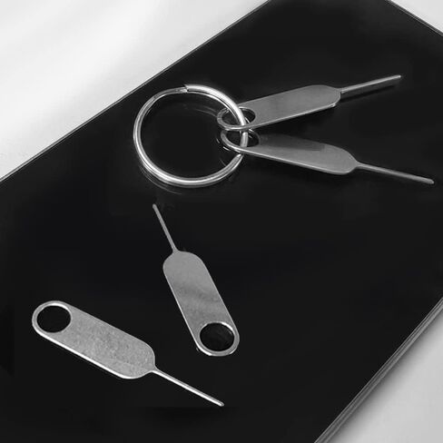 YuCool 16 قطعة من أداة إزالة بطاقة Sim Card Tray Eject Pin Ejector مع 16 قطعة من حلقة المفاتيح، جميع هواتف iPhone Apple iPad HTC Samsung Galaxy الهاتف الذكي سلسلة ساعات الهاتف الذكي in Kuwait