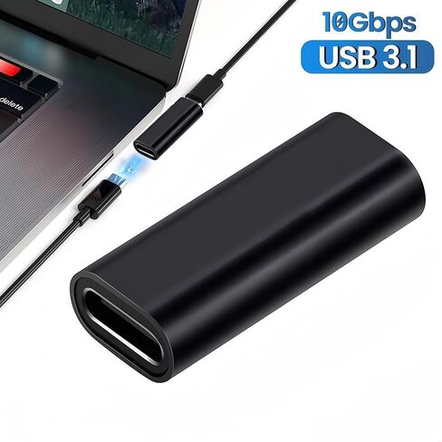 وصلة USB C مكونة من قطعتين، وصلة توصيل من النوع C أنثى إلى أنثى بسرعة 10 جيجابت في الثانية، موصل تمديد USB C موسع USB C يدعم الشحن ونقل البيانات لأجهزة MacBook الجديدة وiPad Pro وSamsung in Kuwait