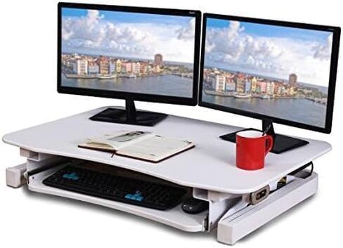 ApexDesk 36 inch Electric Standing Desk Converter, Sit Stand ZT Series - Black in Saudi Arabia