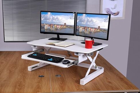 ApexDesk 36 inch Electric Standing Desk Converter, Sit Stand ZT Series - Black in Saudi Arabia