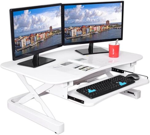 ApexDesk 36 inch Electric Standing Desk Converter, Sit Stand ZT Series - Black in Saudi Arabia