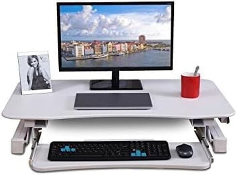 ApexDesk 36 inch Electric Standing Desk Converter, Sit Stand ZT Series - Black in Saudi Arabia
