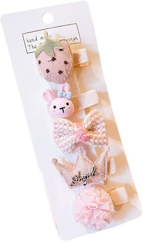 5pcs Baby Bows Hair Clips Toddler Girls Cute Hair Clips Hair Accessories for Kids Teens in Saudi Arabia