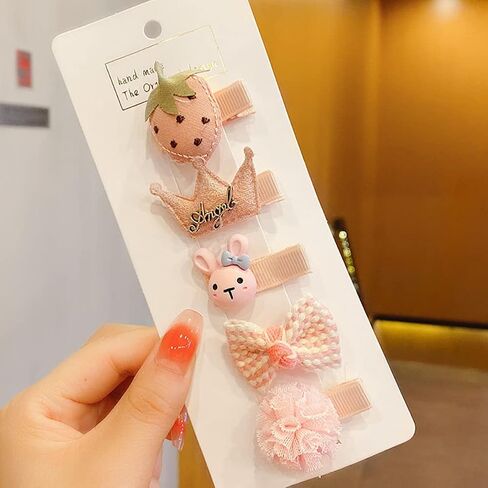 5pcs Baby Bows Hair Clips Toddler Girls Cute Hair Clips Hair Accessories for Kids Teens in Saudi Arabia