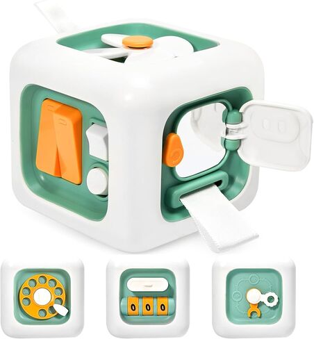 ألعاب ZGLYMUS Montessori لعمر سنة واحدة، ألعاب مكعبات الأنشطة الحسية للأطفال الصغار 1-3، لعبة تعليمية تعليمية للأطفال من عمر 6 9 12 18 شهرًا، ألعاب سفر بالطائرة للأطفال بعمر 1-2 سنة in Kuwait