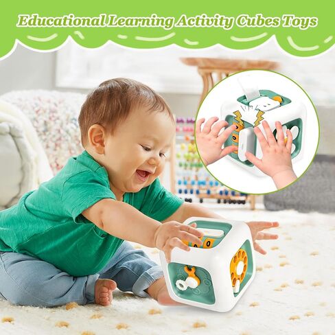 ألعاب ZGLYMUS Montessori لعمر سنة واحدة، ألعاب مكعبات الأنشطة الحسية للأطفال الصغار 1-3، لعبة تعليمية تعليمية للأطفال من عمر 6 9 12 18 شهرًا، ألعاب سفر بالطائرة للأطفال بعمر 1-2 سنة in Kuwait