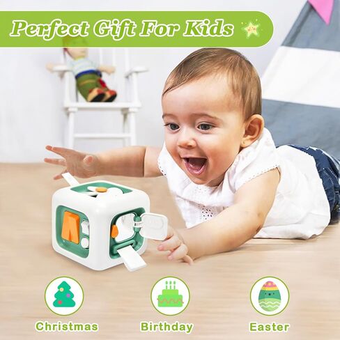 ألعاب ZGLYMUS Montessori لعمر سنة واحدة، ألعاب مكعبات الأنشطة الحسية للأطفال الصغار 1-3، لعبة تعليمية تعليمية للأطفال من عمر 6 9 12 18 شهرًا، ألعاب سفر بالطائرة للأطفال بعمر 1-2 سنة in Kuwait