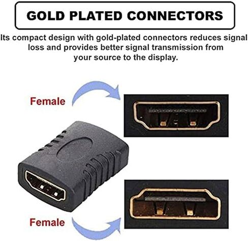Ezondeal 1 Pack HDMI Adapter Female to Female HDMI Connector Coupler Extender Converter Support 3D 4K 1080P for TV Roku Fire Stick Chromecast Nintendo Switch Xbox One PS5 PS4 Laptop PC in Saudi Arabia