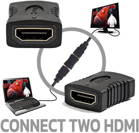 Ezondeal 1 Pack HDMI Adapter Female to Female HDMI Connector Coupler Extender Converter Support 3D 4K 1080P for TV Roku Fire Stick Chromecast Nintendo Switch Xbox One PS5 PS4 Laptop PC in Saudi Arabia