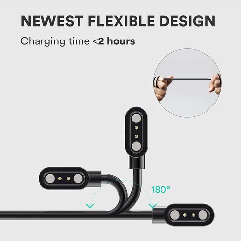Magnetic Smart watch Charging Cable&Charger, USB Charging Cable for VeryFit IDW13, ID 208BT,ID205L, ID207, ID207Mini, Flexible and Durable 11.81in(30cm) Charging Cable in Saudi Arabia