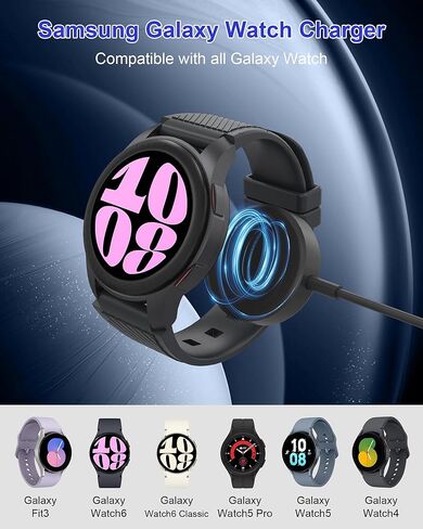 Retractable 4 in 1 Multi Charging Cable with Samsung Watch Charger - 100W Multi Charger Adapter Lightning/Type C/Micro USB, for Samsung Watch, iPhone, Android Phone, iPad, MacBook, Laptop, 4FT in Kuwait