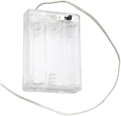 حامل بطارية LED 3 AA مع مفتاح، حامل بطارية 4.5 فولت مع مفتاح، حامل بطارية 3X 1.5 فولت AA ومفتاح - 2 قطعة صناديق تخزين بلاستيكية in Kuwait