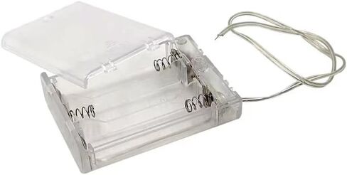 حامل بطارية LED 3 AA مع مفتاح، حامل بطارية 4.5 فولت مع مفتاح، حامل بطارية 3X 1.5 فولت AA ومفتاح - 2 قطعة صناديق تخزين بلاستيكية in Kuwait
