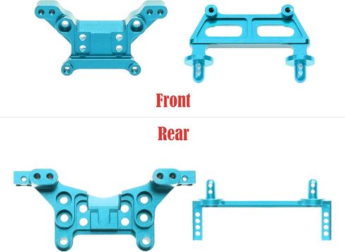 لأجزاء ترقية Hyper Go H16BM أجزاء ترقية أمامية وخلفية RC لصدمات البرج وأعمدة الجسم لـ MJX Hyper Go H16GT H16DR H16 16207 16208 16209 16210 Jetwood 1/16 مجموعة ترقية مقياس أحمر in Kuwait