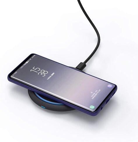 شاحن BoxWave متوافق مع سماعات أذن Bose QuietComfort - شاحن لاسلكي SwiftCharge PowerDisc (15 وات)، شاحن سطح المكتب اللاسلكي Qi بقدرة 15 وات لسماعات أذن Bose QuietComfort - أسود داكن in Saudi Arabia