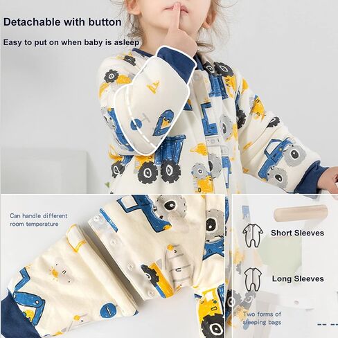 I love D&M Baby Toddler Sleep Blanket with Legs Cozy 2.5 TOG Wearable Blanket Sleep Sack with Zipper Pink Dinosaur Excavator (CC5T) in Saudi Arabia