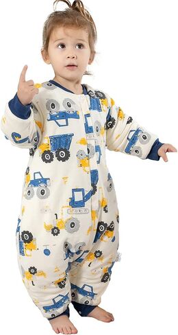 I love D&M Baby Toddler Sleep Blanket with Legs Cozy 2.5 TOG Wearable Blanket Sleep Sack with Zipper Pink Dinosaur Excavator (CC5T) in Saudi Arabia