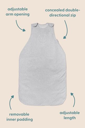 MORI Baby Multi TOG Sleep Sack with Removable Padding - Adjustable Two Way Zip Sleeping Bag - 9lbs to 2 Years - One Size in Saudi Arabia
