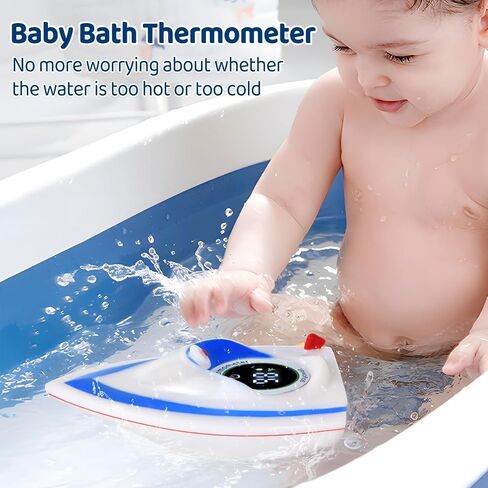 Baby Bath Thermometer,Newborn Swimming Safety Toy Thermometer,Bathtub Water Thermometer,Duck Baby Temperature Warning,Tub Floating Toy,LED Display Warning, in Saudi Arabia
