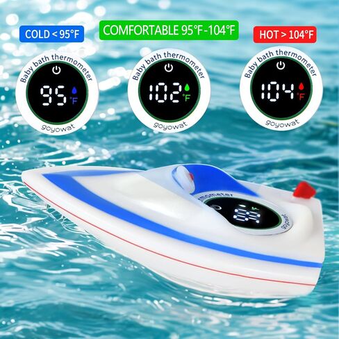Baby Bath Thermometer,Newborn Swimming Safety Toy Thermometer,Bathtub Water Thermometer,Duck Baby Temperature Warning,Tub Floating Toy,LED Display Warning, in Saudi Arabia