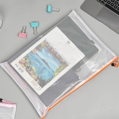 20pcs Mesh Zipper Pouch Bags,9 Sizes Plastic Zipper Bags for Organization,Reusable Zipper Pouches for Puzzle Board Game Storage,for Travel School Office Supplies. in Saudi Arabia