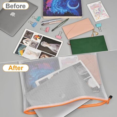20pcs Mesh Zipper Pouch Bags,9 Sizes Plastic Zipper Bags for Organization,Reusable Zipper Pouches for Puzzle Board Game Storage,for Travel School Office Supplies. in Saudi Arabia
