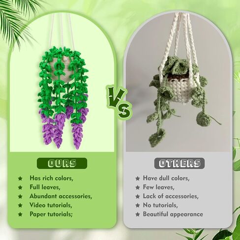 Kogyxe Crochet Kit for Beginners Crochet Hanging Plant with Tutorials in Saudi Arabia