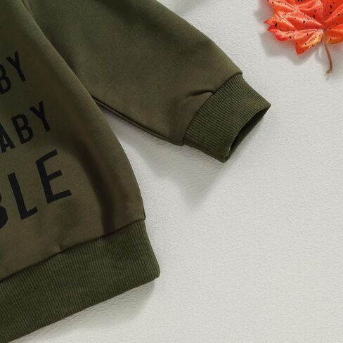 Baby Boy Girl Thanksgiving Outfit Gobble Long Sleeve Sweatshirt Elastic Waist Jogger Pants Set Toddler 2Pcs Outfit in Saudi Arabia