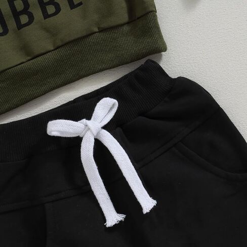 Baby Boy Girl Thanksgiving Outfit Gobble Long Sleeve Sweatshirt Elastic Waist Jogger Pants Set Toddler 2Pcs Outfit in Saudi Arabia
