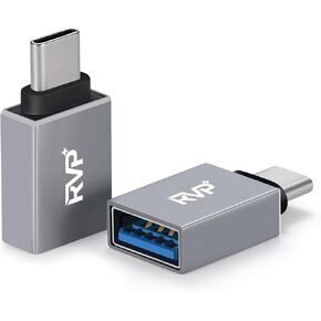 USB C Female to USB Male Adapter (5Gbps, 5Pack), USB C to USB OTG Adapter - Grey