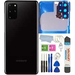 Galaxy S20 Plus Back Glass Cover Housing Door with Tape Parts Replacement for Samsung Galaxy S20+ S20 Plus 5G (Black)