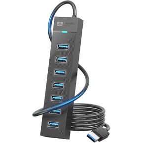 SAN Zang 7 Ports USB 3.0 Hub, SAN Zang [3.3Ft] USB Hub, 5Gbps USB Splitter MultiPort USB Hub, for PC, Laptop