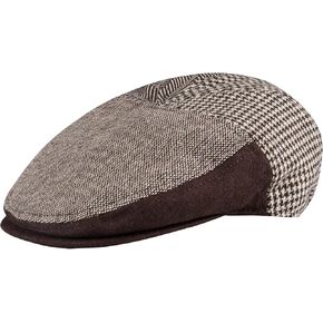 Dockers Men's Ivy Newsboy Hat, Charcoal Mixed, Small-Medium