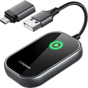 Luckymore Wireless CarPlay Adapter for iPhone, Convert Wired to Wireless Carplay for Apple iPhone iOS 10+ and Cars from 2016