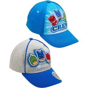 PJ Masks Boys' Baseball Cap - 2 Pack Catboy, Owlette, Gekko Curved Brim Snap Back Hat (2T-7)