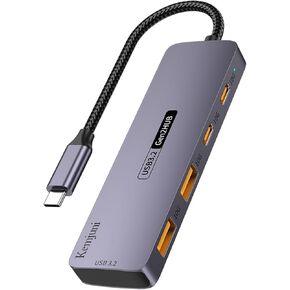 USB C Hub 10Gbps, 4 Ports USB 3.2 HUB with 2 USB-C 3.2 and 2 USB-A 3.2, USB Port Extender for MacBook Pro, MacBook Air, Acer Aspire, HP Laptops, iPad Pro, iPhone 15/15 Pro Max Galaxy S23 and More