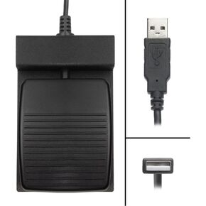 ECS Hands-Free USB Single Button Press and Release Dictation Foot Pedal for Dragon Medical Practice Edition, Legal, Group and Dragon Medical One