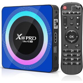 Android 13.0 TV Box, Box TV 4GB RAM 64GB ROM RK3528 Quad-Core 64bit Cortex-A53 Support 2.4/5.0GHz WiFi6 BT5.0 HD 8K 10/100M Ethernet HDMI 2.0 Android TV Box